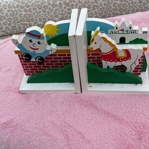 Colorful Humpty Dumpty and Horse Bookends